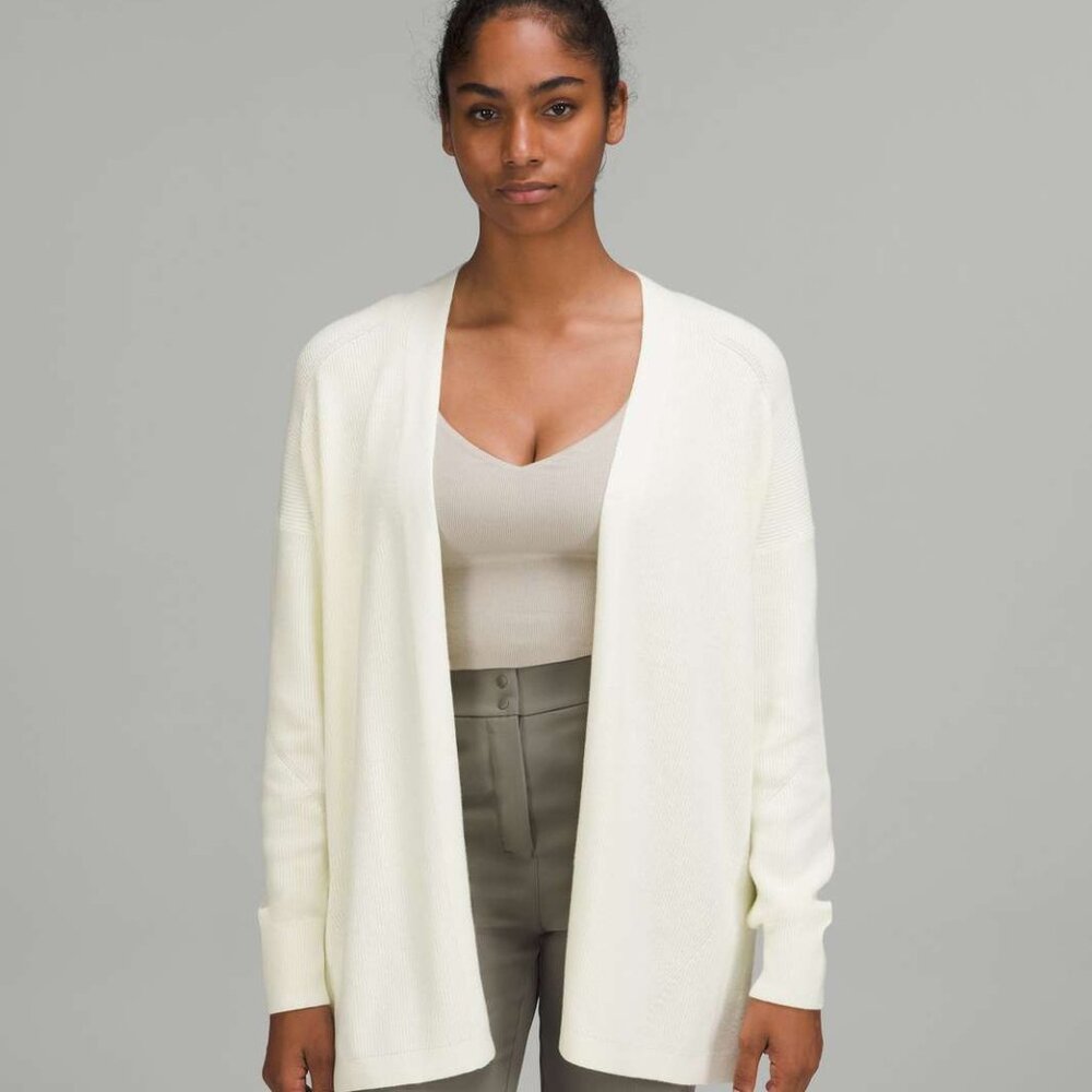 Lululemon Side Slit Sweater Wrap Lemon Sorbet Size 6